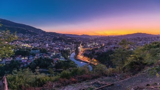 Photo of Roman bridge (Rimski Most) a bridge located in Ilidža, suburb of Sarajevo, the capital of Bosnia and Herzegovina.