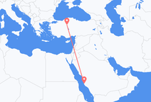 제다에서 출발해 앙카라로 향하는 항공편