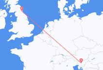 frá Ljubljana til Newcastle upon Tyne