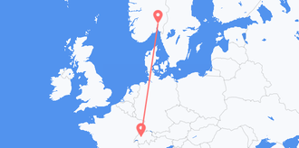 die Schweiz nach Norwegen