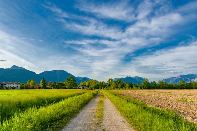 Photo of Countryside landscape in Pordenone, Italy.