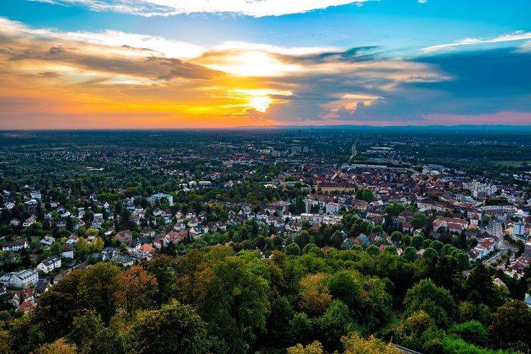 Photo of stormy Weather over Karlsruhe.