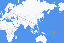 Flights from Funafuti to Riga