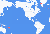 Flyrejser fra Nouméa til Nuuk