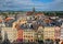 Photo of aerial view of old town in Swidnica with 100 meters high St. Stanislaus and St. Wenceslaus Cathedral, Lower Silesia, Poland.