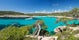 photo of beach with turquoise clear water at Parc Natural de Mondrago near Santanyi, Majorca, Spain.