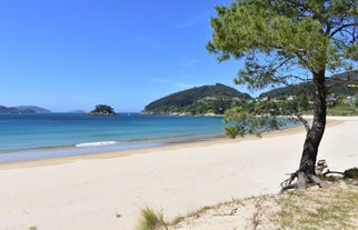 Photo of aerial view of Foz in Galicia Spain.