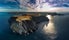 Photo of aerial view of Nordkapp (North Cape) in the extreme part of Norway over the blue sea.