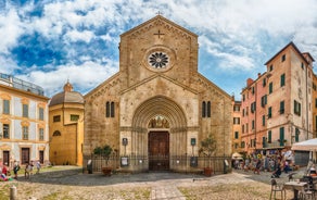 Photo of a coastal city of Imperia, Italian Rivera in the region of Liguria, Italy.