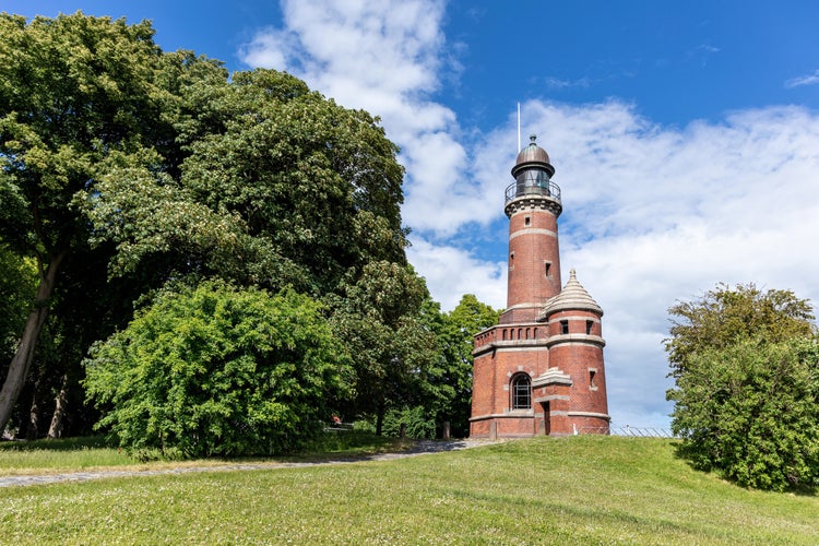 Photo of Holtenau Lighthouse in Kiel, Germany.