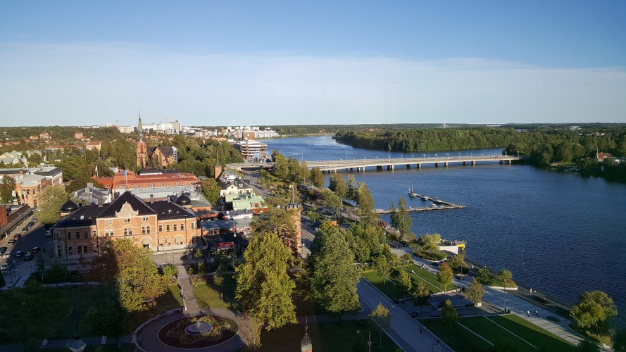 View from above, Umea northern Sweden.