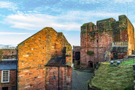 Photo of Carlisle castle facade in Carlisle, Cumbria, England.