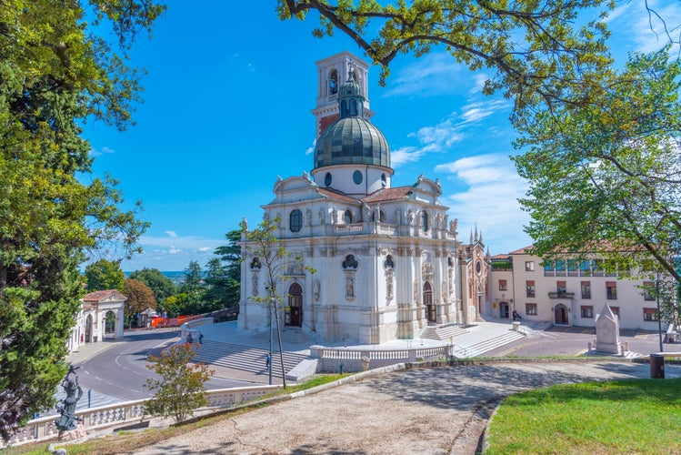 Photo of the Sanctuary of Madonna di Monte Berico in Italian town Vicenza.