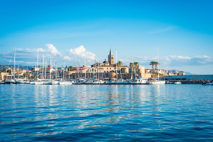 Photo of Alghero city in Sassari Province, Sardinia, Italy.