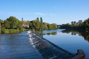 Photo of the Erdre River in Nantes, France.