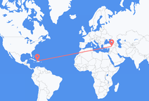 ハイチのカパイシアンから、トルコのエラズグまでのフライト
