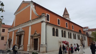 City of Zadar aerial panoramic view.