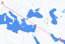 Flyg från Muscat till Saarbrücken