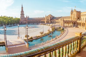 Photo of view from the top of the Space Metropol Parasol (Setas de Sevilla) one have the best view of the city of Seville, Spain.