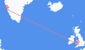 Vuelos desde Gales a Groenlandia