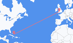 Flyrejser fra Deadman's Cay Settlement til Cardiff