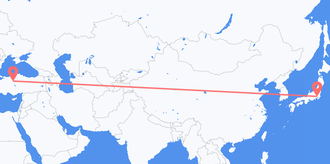 Flights from Japan to Turkey