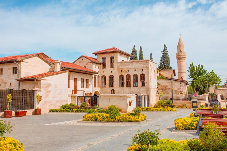 Photo of Sahinbey neighborhood with old stone streets of Gaziantep, Turkey.