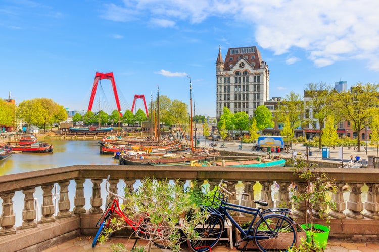 View of Oude Haven in Rotterdam From A Balcony