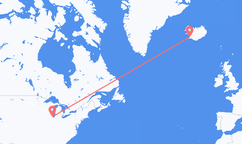 Flyreiser fra Chicago, USA til Reykjavík, Island