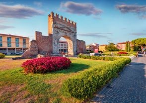 Photo of the Basilica of Santa Maria degli Angeli near Assisi in Italy.