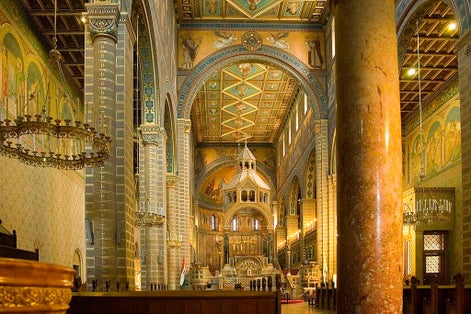 photo of Internal view from Pécs Cathedral, Pecs, Hungary.