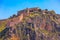 Photo of Palamidi fortress castle on hill top in Nafplio or Nafplion, Peloponnese, Greece