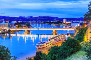 Linz, Austria. Panoramic view of the old town.