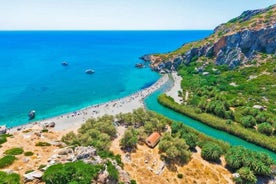  Preveli Palm Beach og Damnoni Beach fra Rethymno