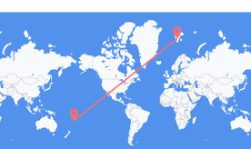 トンガからスバールバル諸島およびヤンマイエン島行きのフライト