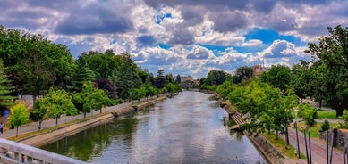 Photo of the Small Square piata mica, the second fortified square in the medieval Upper town of Sibiu city, Romania.