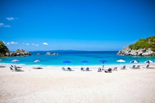 Photo of beautiful panoramic view of Parga city, Greece.