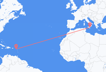 Saint Kitts to Catania