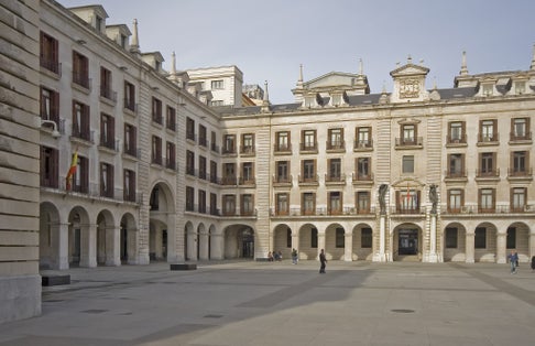 Photo of Plaza Porticada, Santander, Spain.
