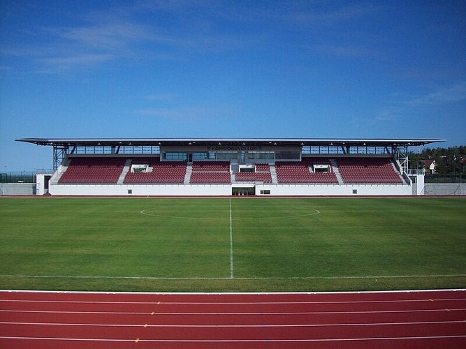 photo of view of Kópavogsvöllur stadium, Kópavogur, Iceland.