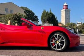 Privécircuit van Juan les Pins in een Ferrari