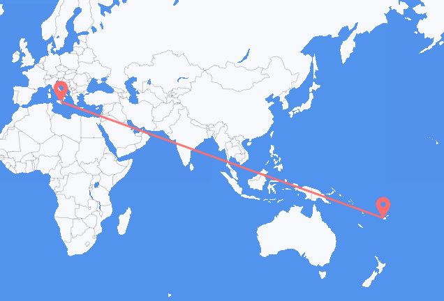 Flyreiser fra Nadi, til Catania