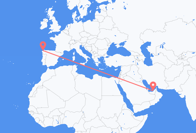 Vols d’Abu Dhabi vers La Corogne