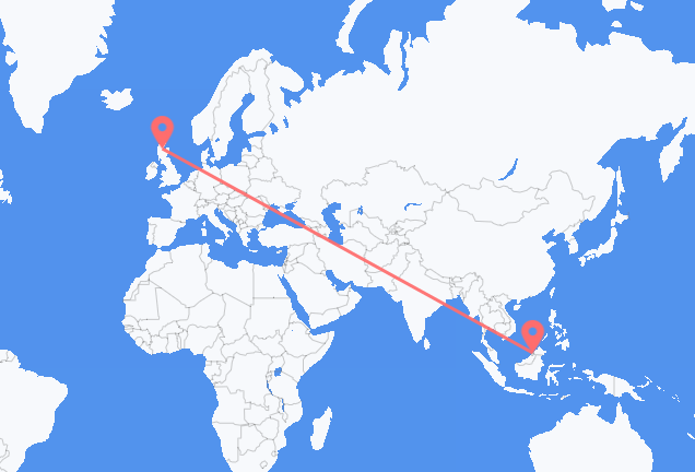 Loty z Bandar Seri Begawan do Inverness