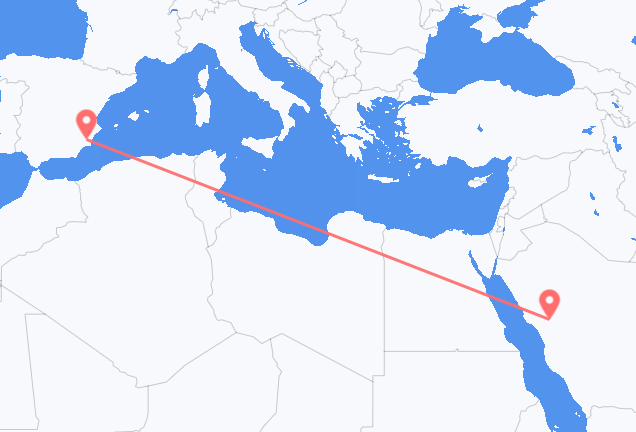 Vols de Medina, Arabie saoudite pour Murcie, Espagne