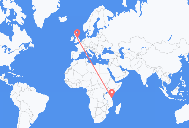 Vuelos de Dar es-Salaam a Leeds