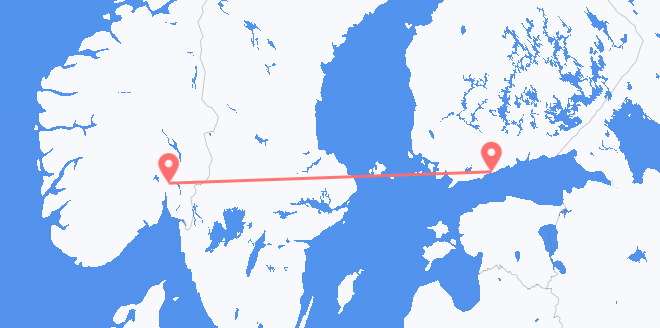 Loty z Finlandii do Norwegii