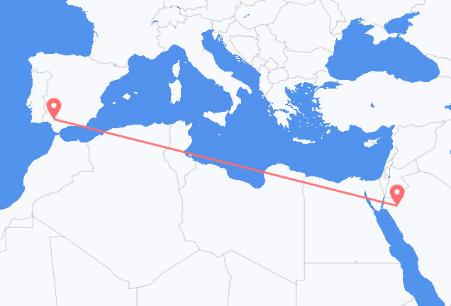 Flug frá Tabuk til Sevilla