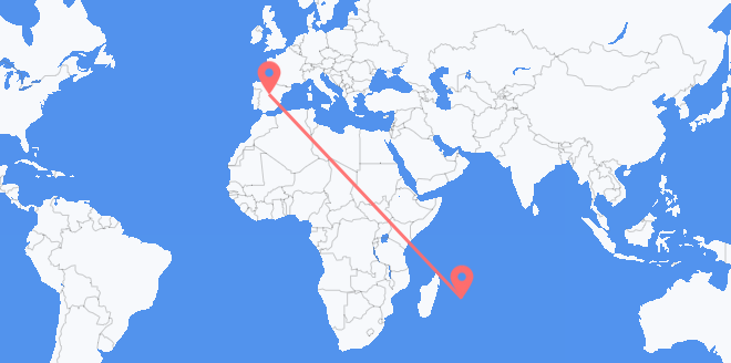 Voli da Mauritius alla Spagna