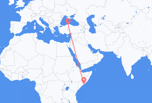 Voli da Mogadiscio a Kastamonu